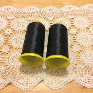 Embroidery Thread bundle - Flying Wheel Black polyester 5000m